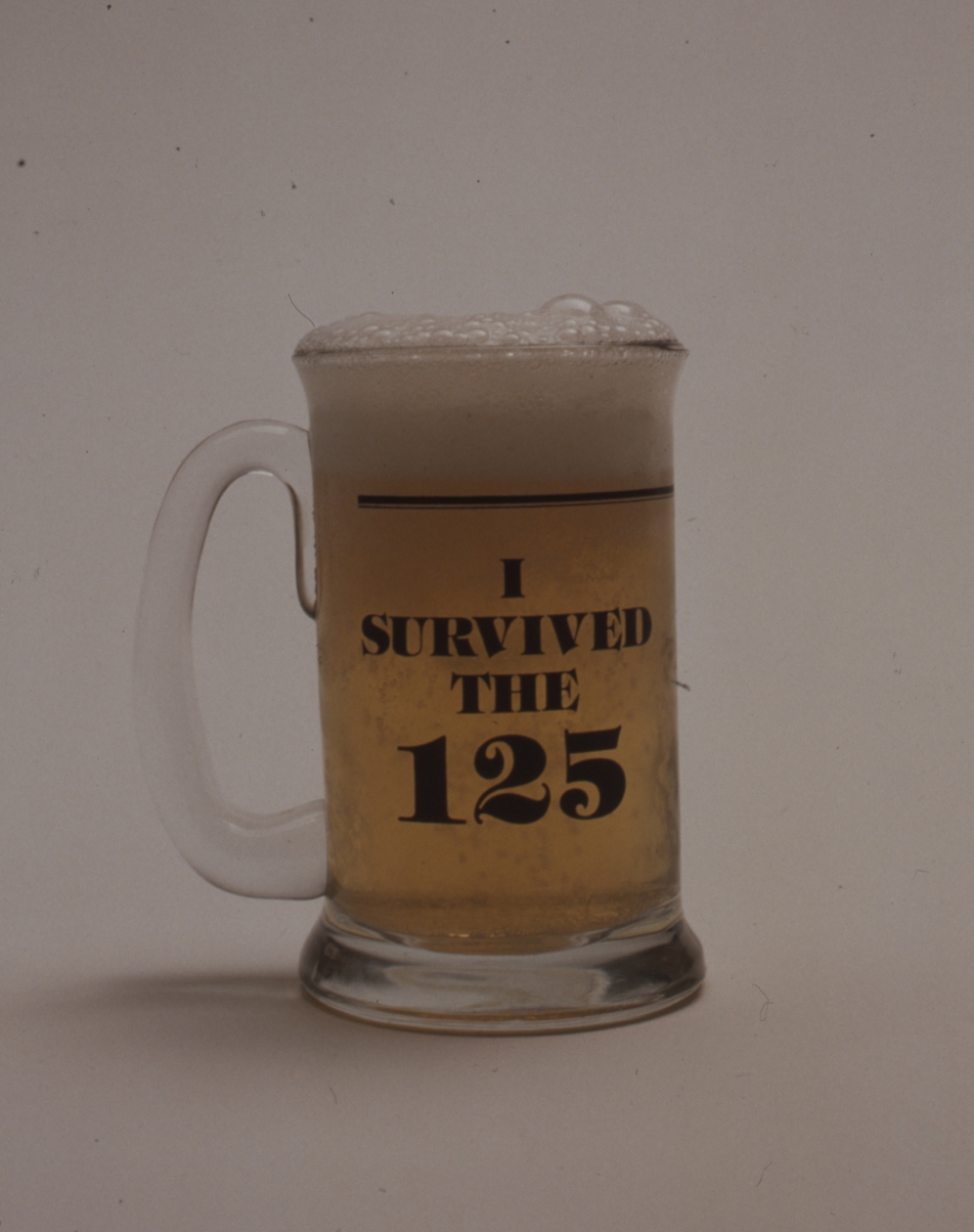 When the 125% Solution came to a victorious close, Intel celebrated at its facilities throughout the world. Many employees received commemorative beer mugs that held 125% of the volume of a normal mug.  
