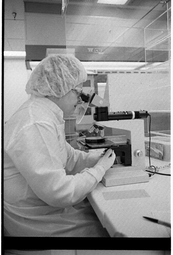 Intel released its first update to the 8086, the 80186, in 1982. But where the 80186 basically integrated several of the support functions of the 8086 chip onto the main processor, the 80286 would dramatically reconceptualize the microprocessor's possibilities for personal computing. Workers at Fab 3 (above) were involved in producing both chips simultaneously. 
