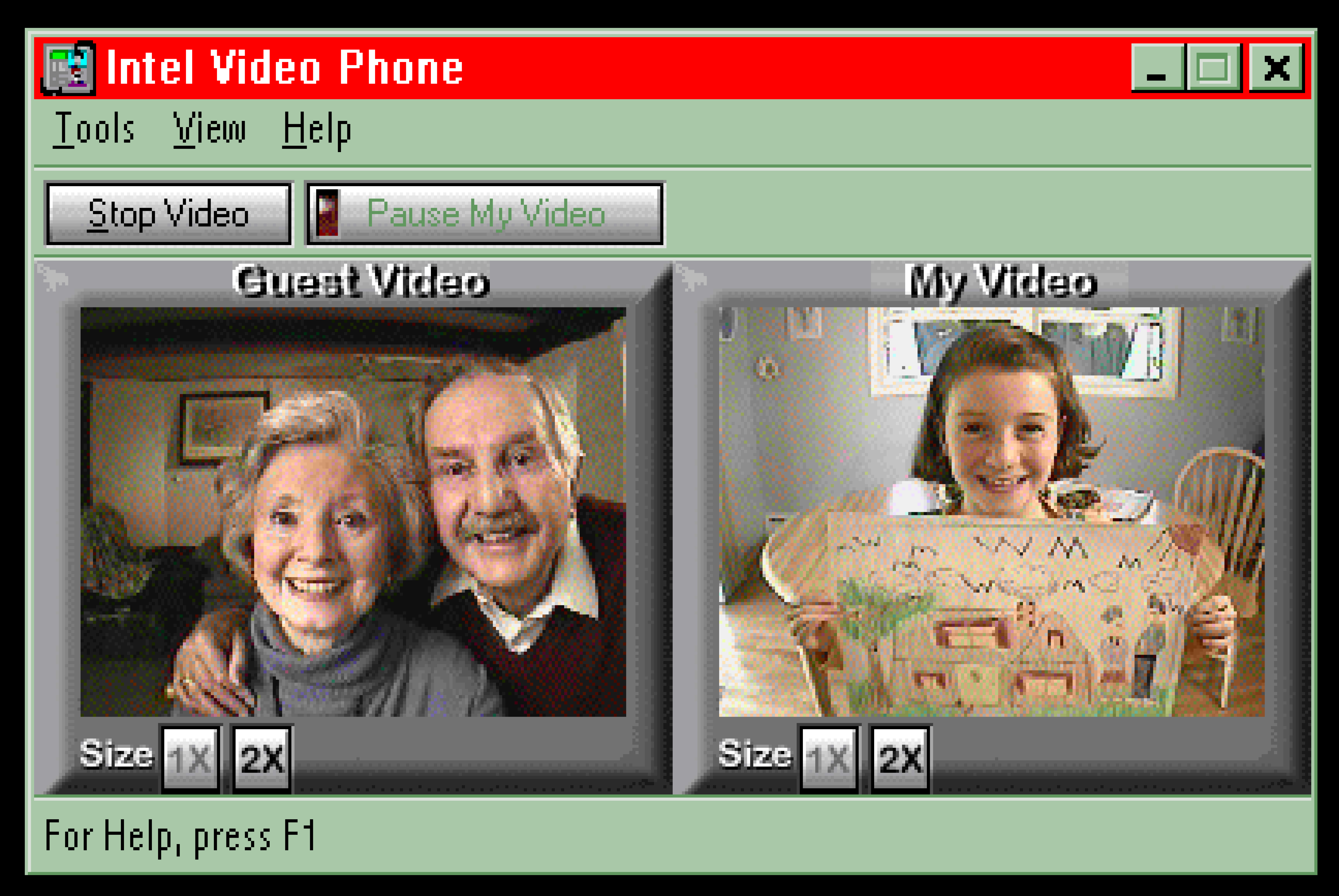 The Intel Video Phone used Intel's ProShare technology, but used a simple phone line to maintain its connection and came with a consumer-friendly $200 price tag, allowing more people to adopt the technology. "It sounds futuristic, but it’s here: For the first time, a simple low-cost, PC-based video phone is available to home PC users," the company noted in its annual report. 
