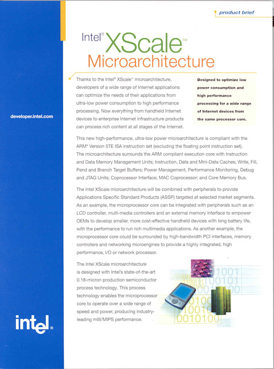 Xscale Software Explore Intel’s history- XScale