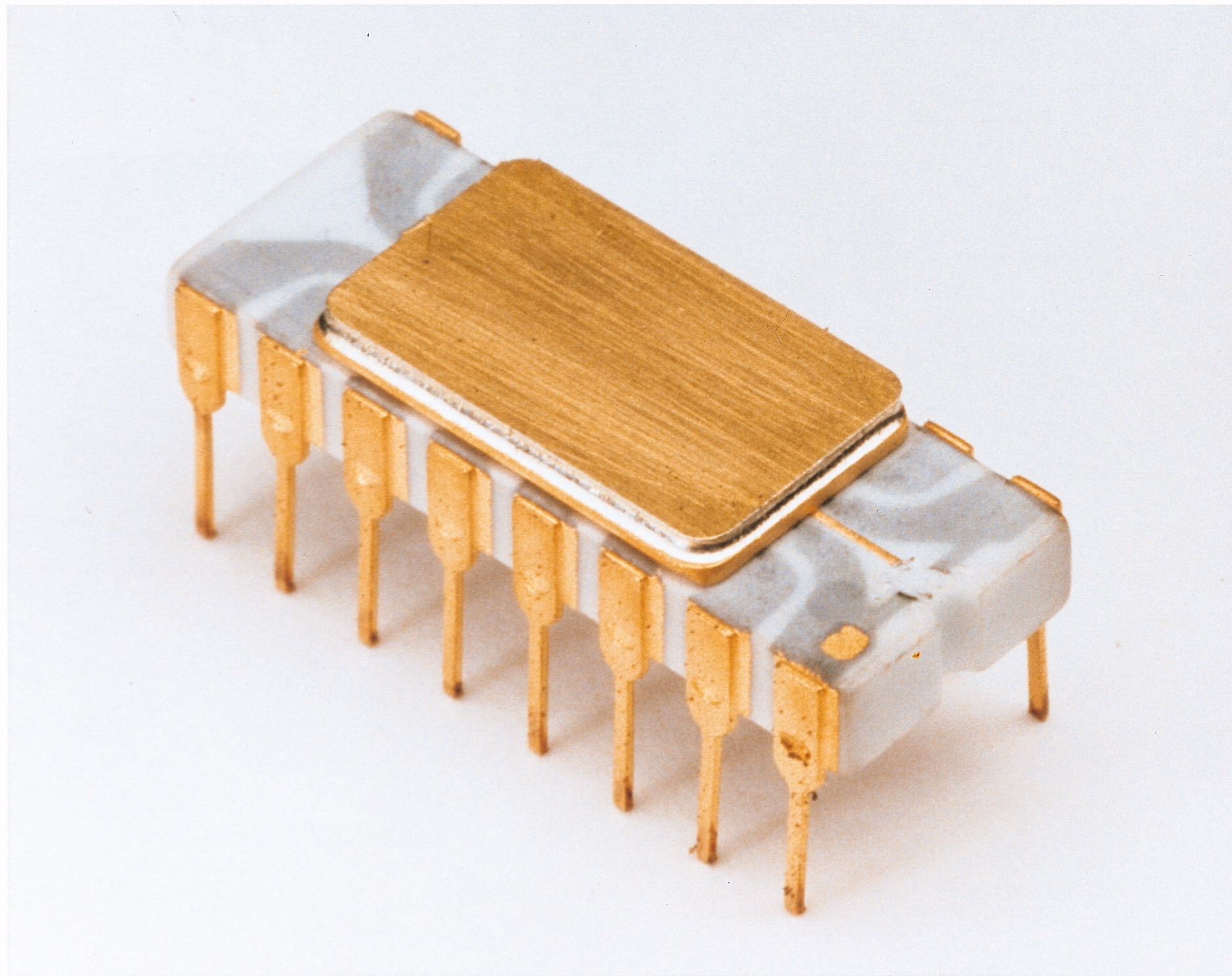 THe 4004's package wasn't visually distinct from others of the time, but its functions were revolutionary. 