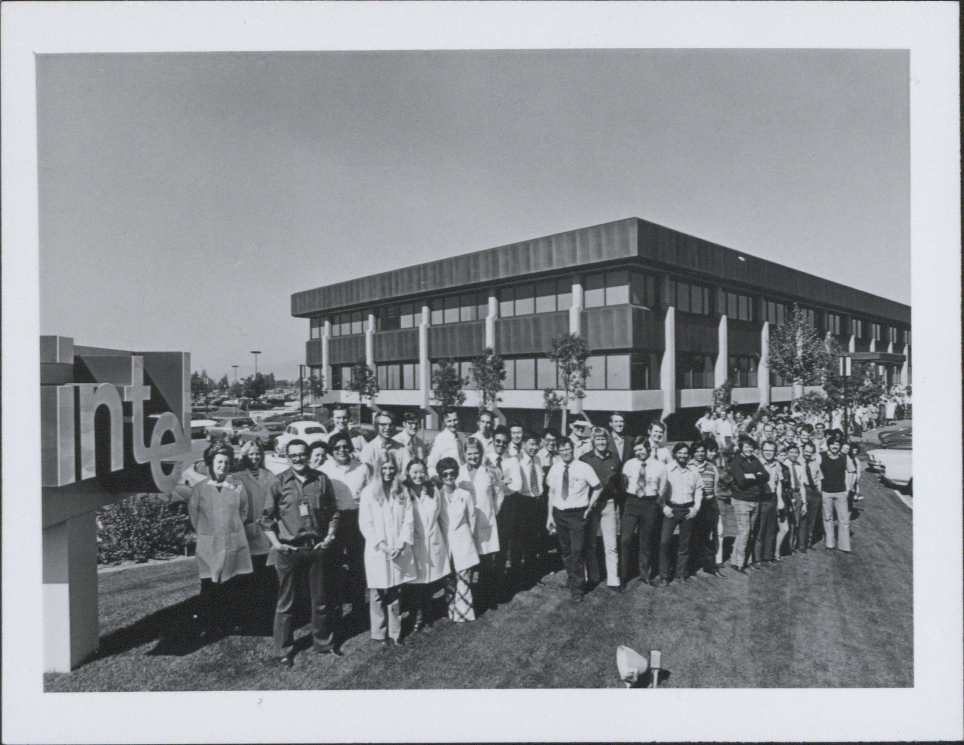 Despite the expansion, Intel's workforce could still crowd in for a single group photo. 